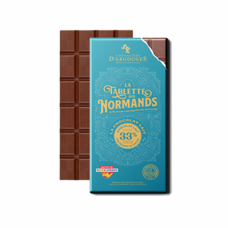 Chocolat des Normands lait 33%, Chevalier d'Argouges (100 g)