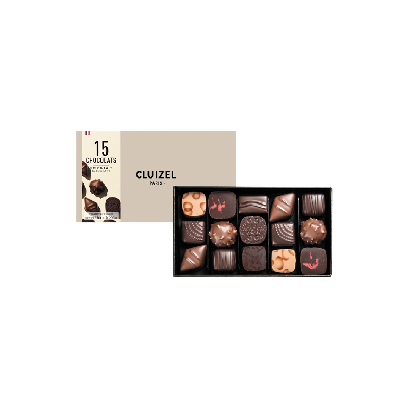 Boite Ass.Choc Noir & Lait CLUIZEL 165g
