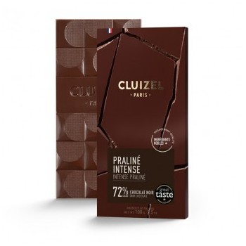 Choc Noir 72% Praliné CLUIZEL 100G