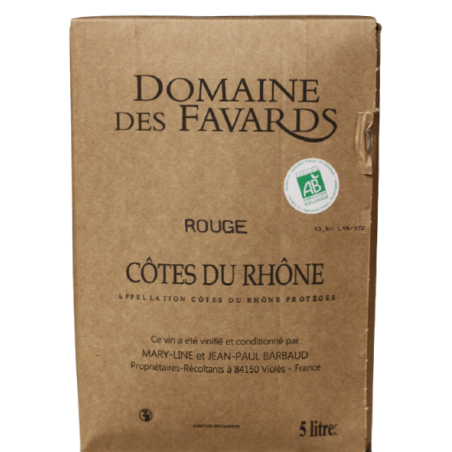 COTE DU RHONE FAVARD ROUGE 5L