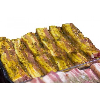 POITRINE PORC TRANCHEE MARINEE par 200G