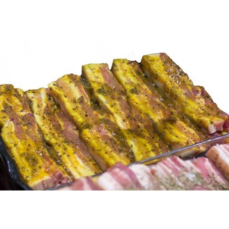 POITRINE PORC TRANCHEE MARINEE par 200G