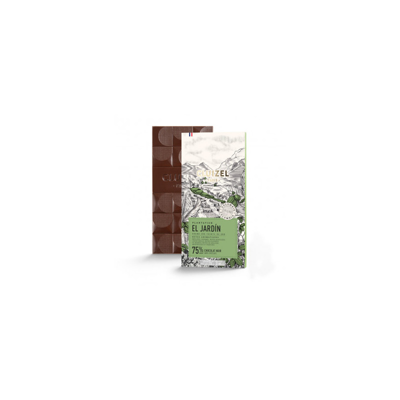 CHOC NOIR 75% EL JARDIN TAB 70g CLUIZEL