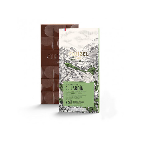 CHOC NOIR 75% EL JARDIN TAB 70g CLUIZEL