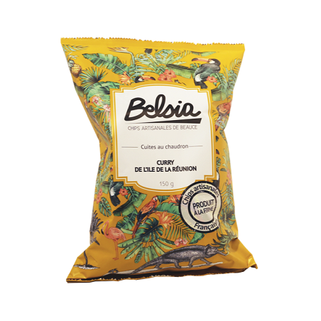 CHIPS CURRY DE LA REUNION 150G BELSIA