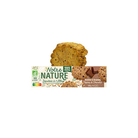 GALET.BIO AVOINE CHOCO NATURE120G ABBAYE