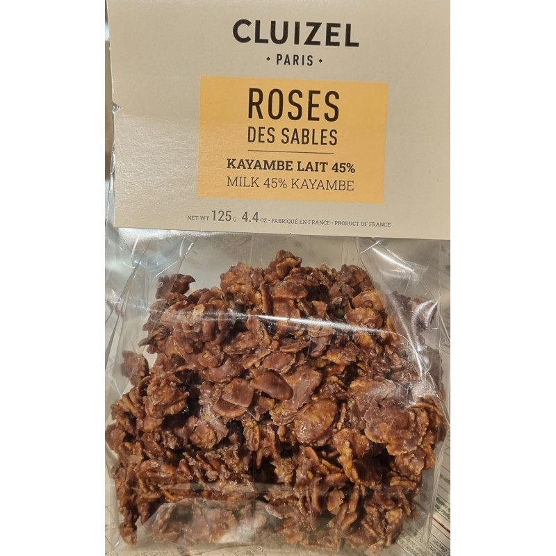 ROSES DES SABLES LAIT 45% 125GR CLUIZEL