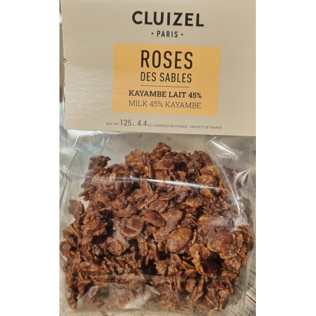 ROSES DES SABLES LAIT 45% 125GR CLUIZEL