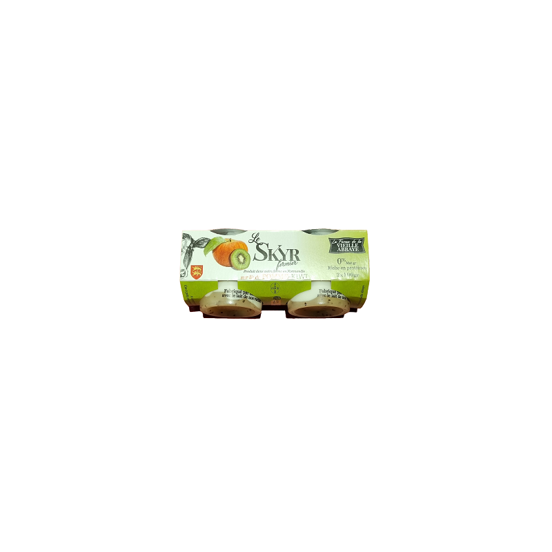 SKYR FERMIER POMME/KIWI 2x100G VIEI ABBA