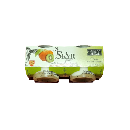 SKYR FERMIER POMME/KIWI 2x100G VIEI ABBA