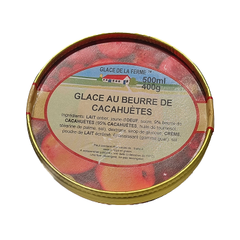 GLACE.FERME CACAHUETE 500 ML